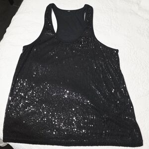 Target Black Sequin Tank Top